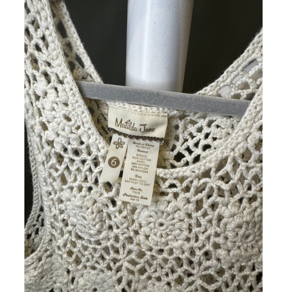Matilda Jane Secret Fields Blue Orchid Crochet Sara Tunic – Size 6 - Picture 4 of 5